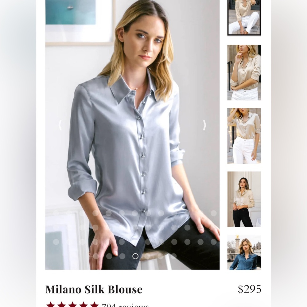 100% Silk Blouse RAVELLA